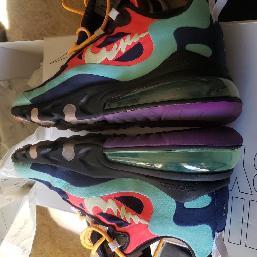 Nike Air Max 270 React Customized Sneakers Size 6.5 - Picture 6 of 14